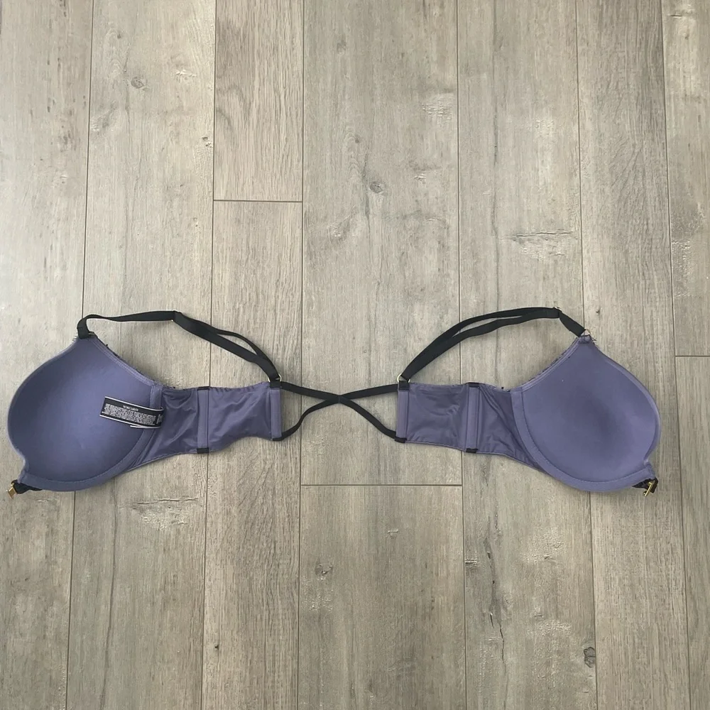 HOLD Stunning Victoria’s Secret Violet Blue Front Close Very Sexy Push-up Bra - Picture 5 of 7